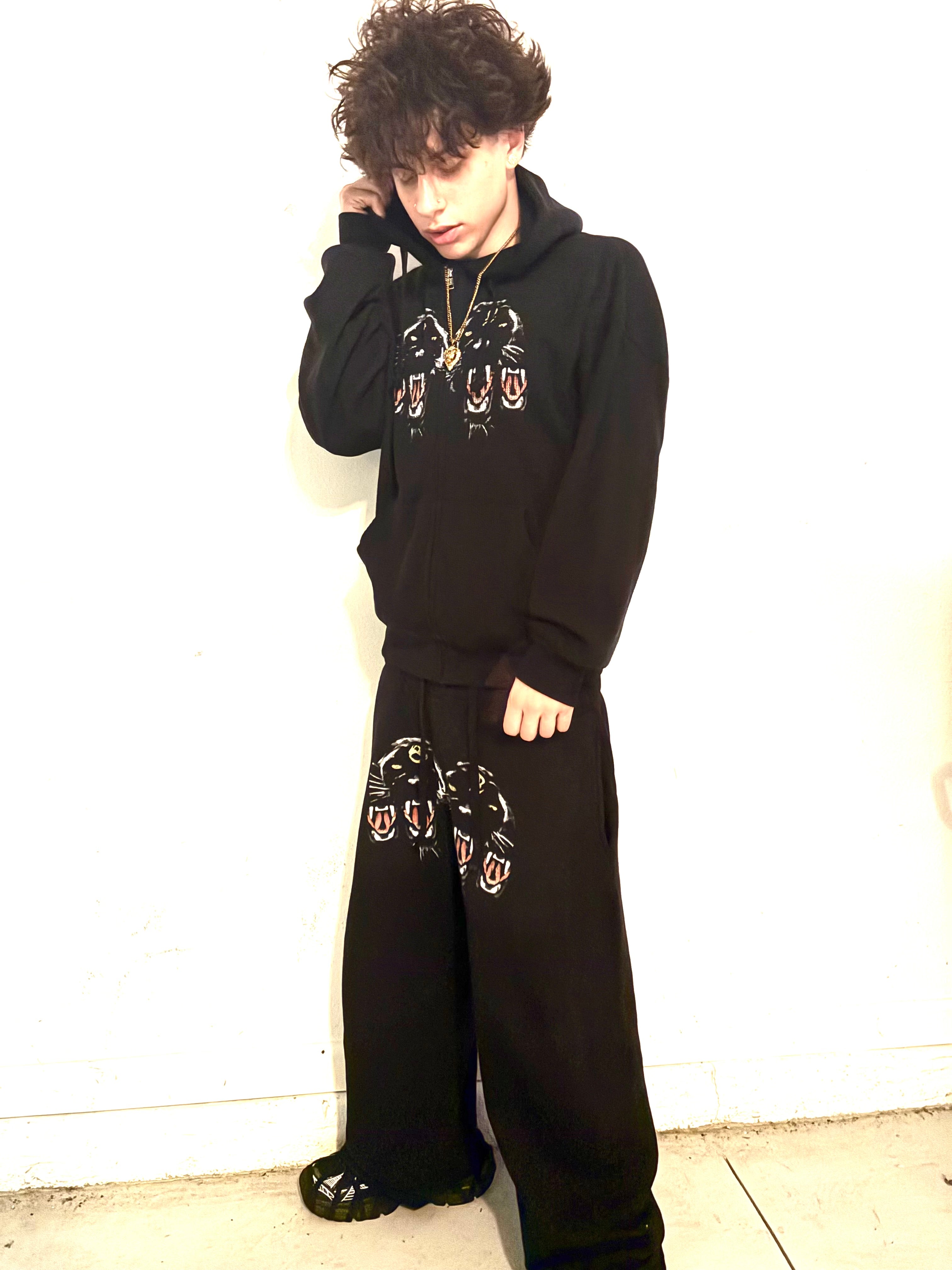 “Black coated panther” sweat pants