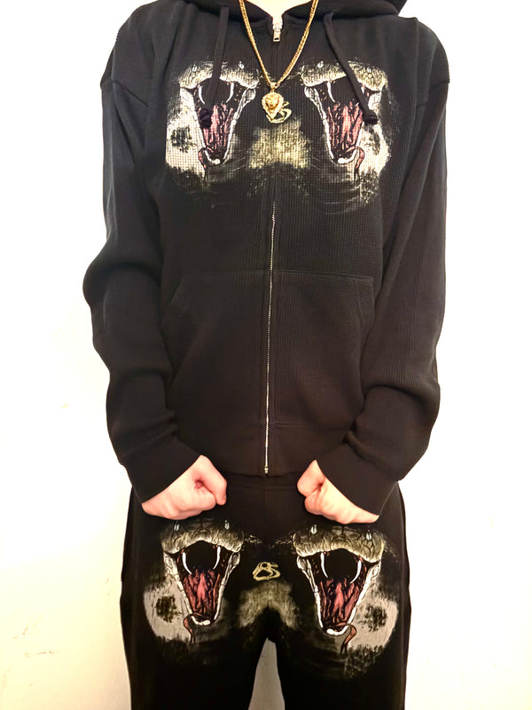 “Twin serpent” thermal zip up