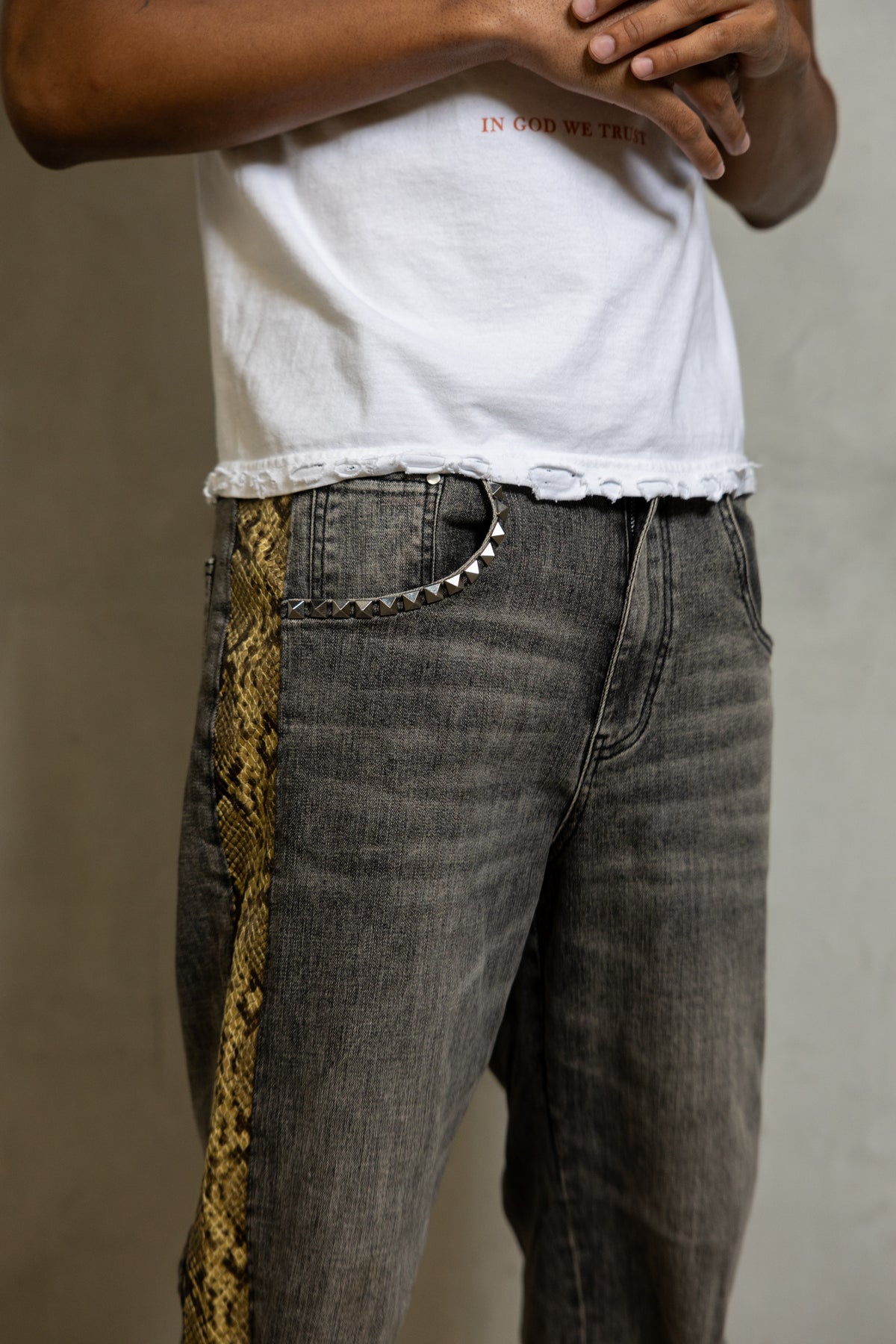 Green Serpent Denim